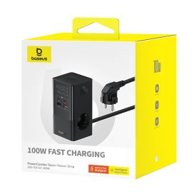Baseus PowerCombo Tower Power Strip 2AC+2U+2C 100W