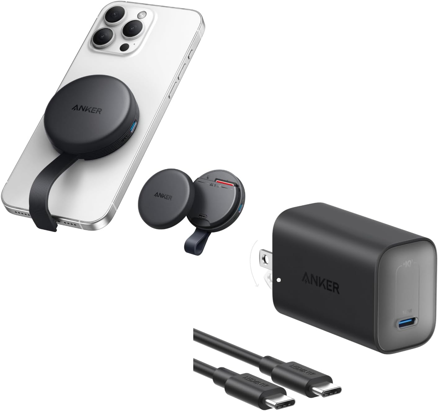 Anker MagGo USB-C Adapter 3-in-1 for iPhone - Gray