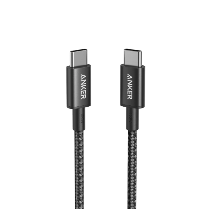 Anker Nylon USB-C to USB-C Cable 100W 6ft - Black