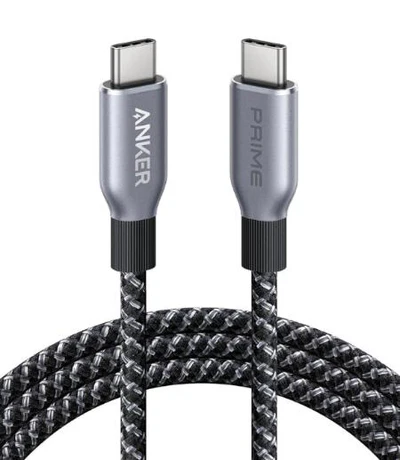 Anker Prime USB-C to USB-C Cable 240W 6ft - Black (Upcycled Braided)