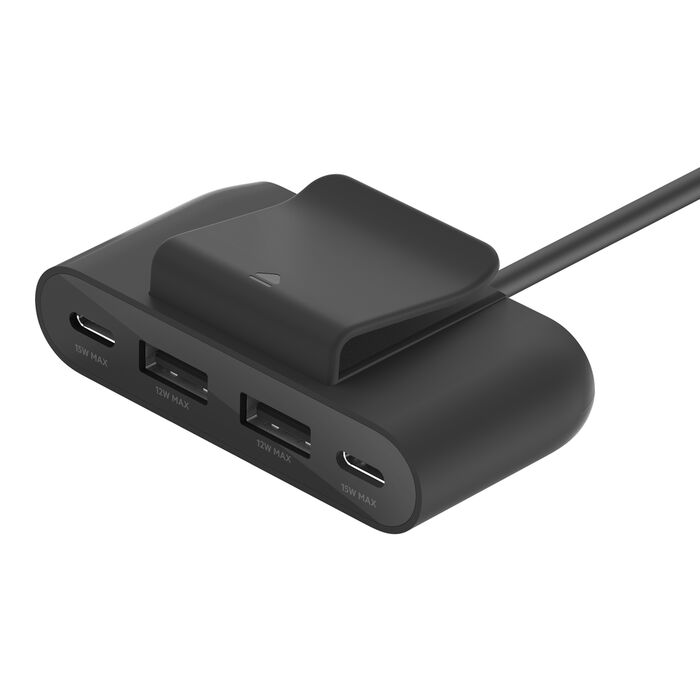 Belkin 4-Port USB Power Extender 2M - 2x USB-C + 2x USB-A - Black