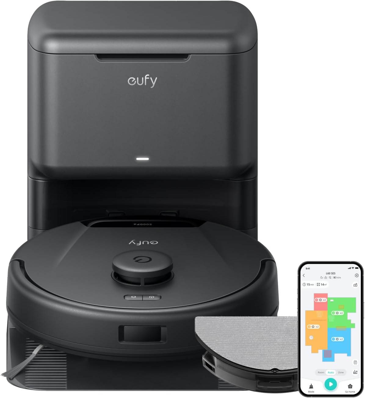 Eufy Clean L60 Hybrid SES Robot Vacuum - Black