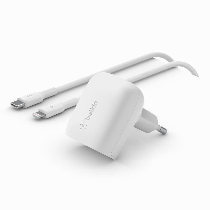 Belkin BoostCharge USB-C Wall Charger 20W + 1M USB-C Cable - White