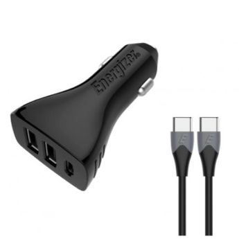 Energizer Car Charger Pd 18w 3USB + USB-C Cable
