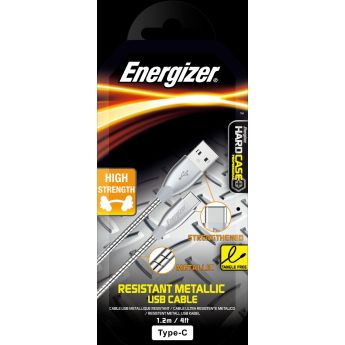 Energizer Lightning Steel Cable, Silver " Type-C"